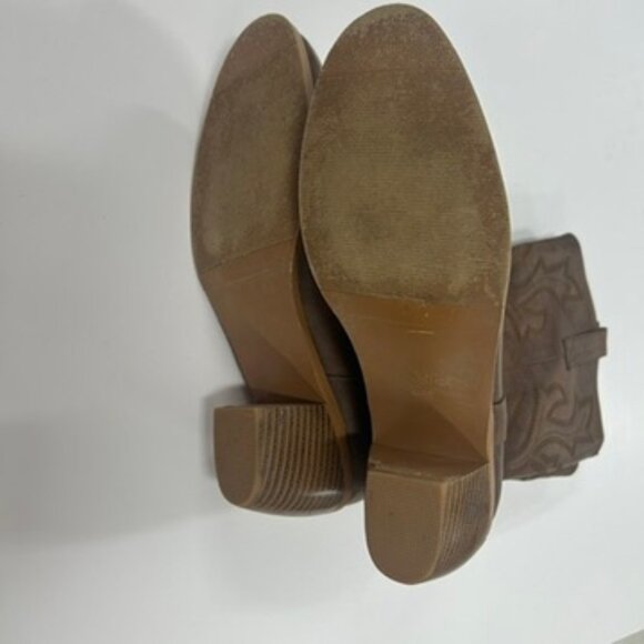 Brown Women’s Cowboy Boots – Mid-Calf Faux Leather Boots size 39.5 (9.5) - Picture 5 of 8